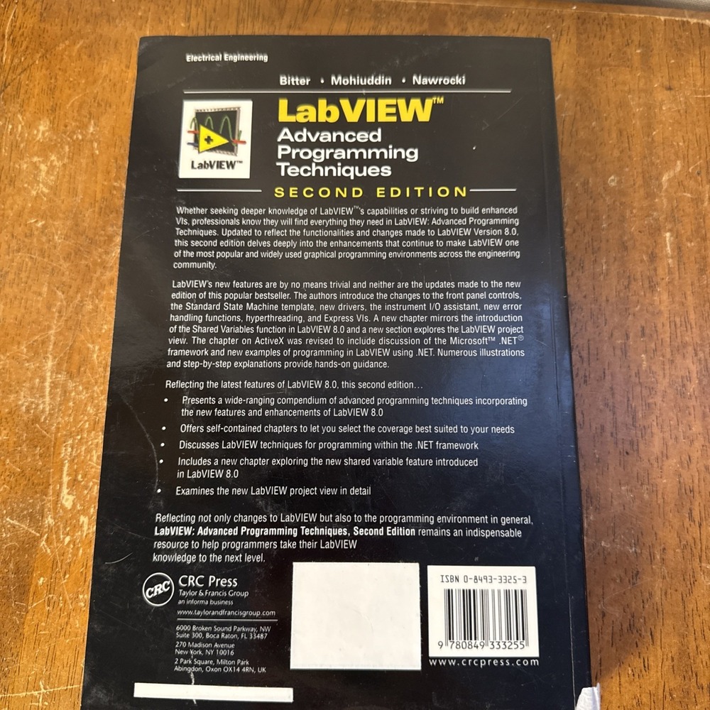 LabView: Advanced Programming Techniques, Second Edition Paperback‎ Very GOOD - Picture 5 of 6